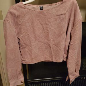 Cute light pink corduroy blouse